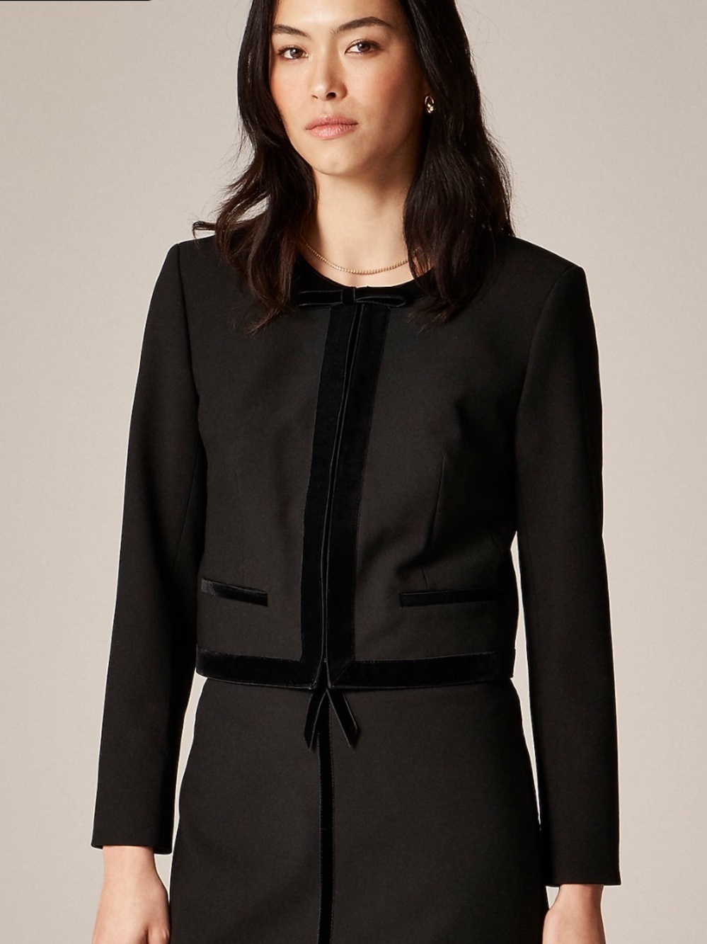 J crew Bow lady jacket in four-season stretch